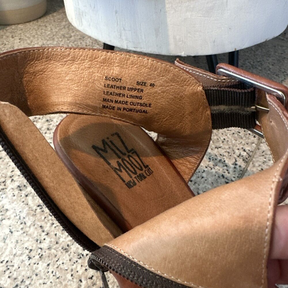 ❌SOLD Mix Mooz Sandal Scoot Leather SlingbackSize EU40/US 9 Classy Comfy Padded - Picture 6 of 9